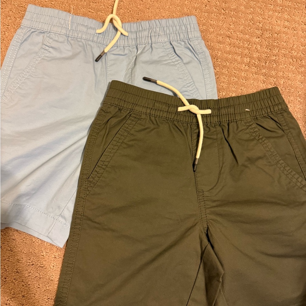 Sky Blue and gray Woven boys Shorts. Perfect for spring summer and Easter.